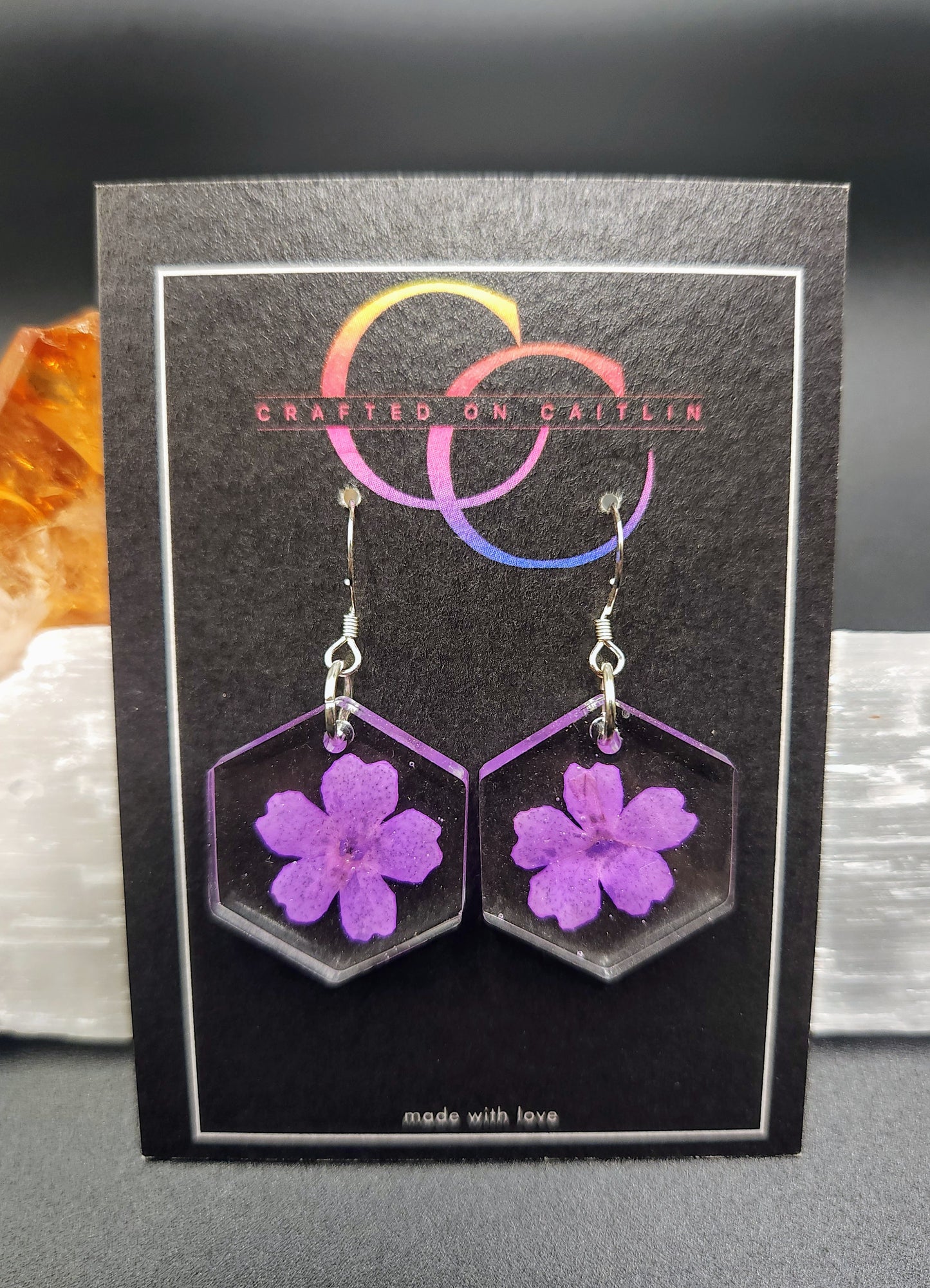 Purple Hex Verbena Dangles