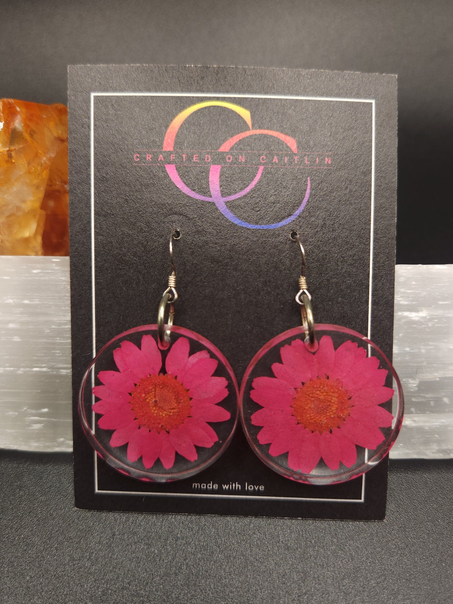 Red Daisy Dangles