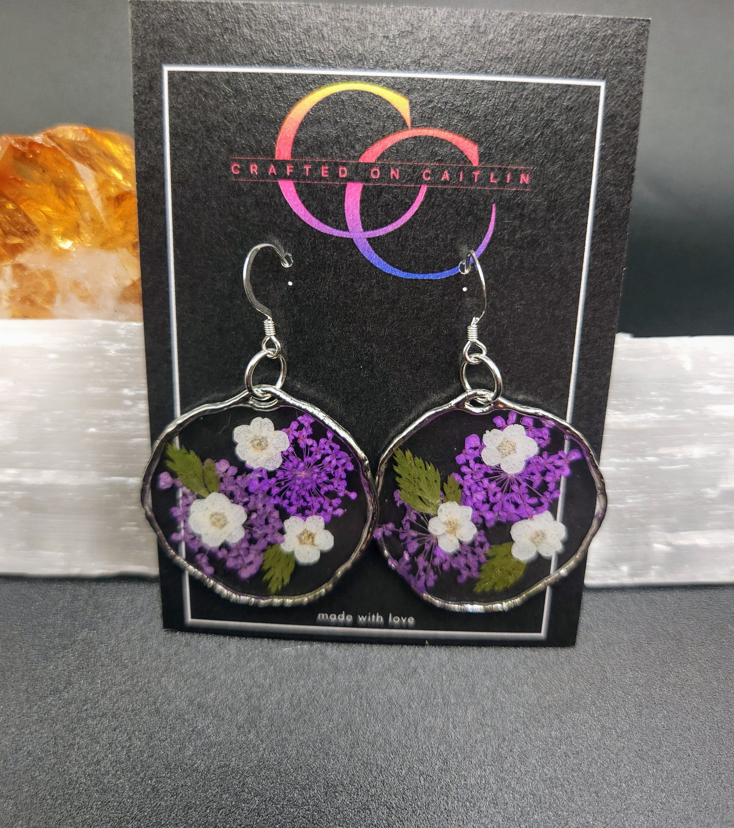 Winter Floral Dangles