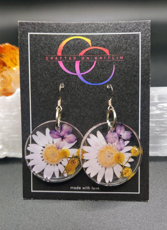 Daisy, Wattle and Hydrangea Dangles