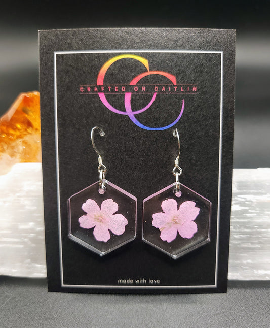Pink Hex Verbena Dangles