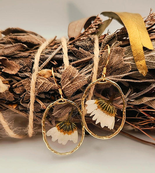 Daisy Oval Dangles