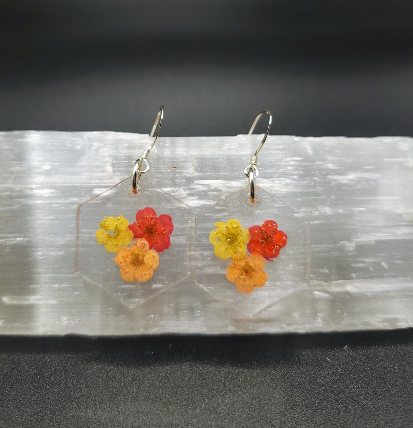 Sunset Narcissus Hex Dangles