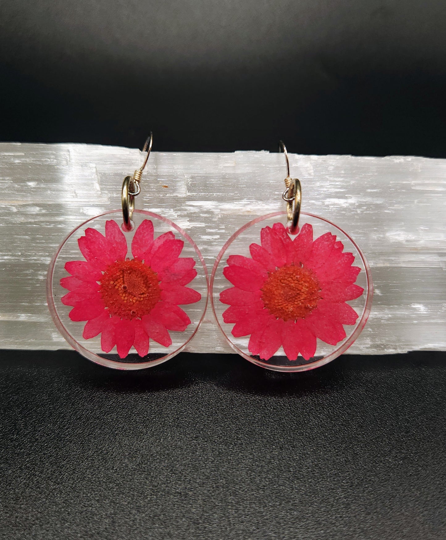 Red Daisy Dangles