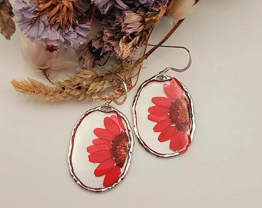 Daisy Oval Dangles