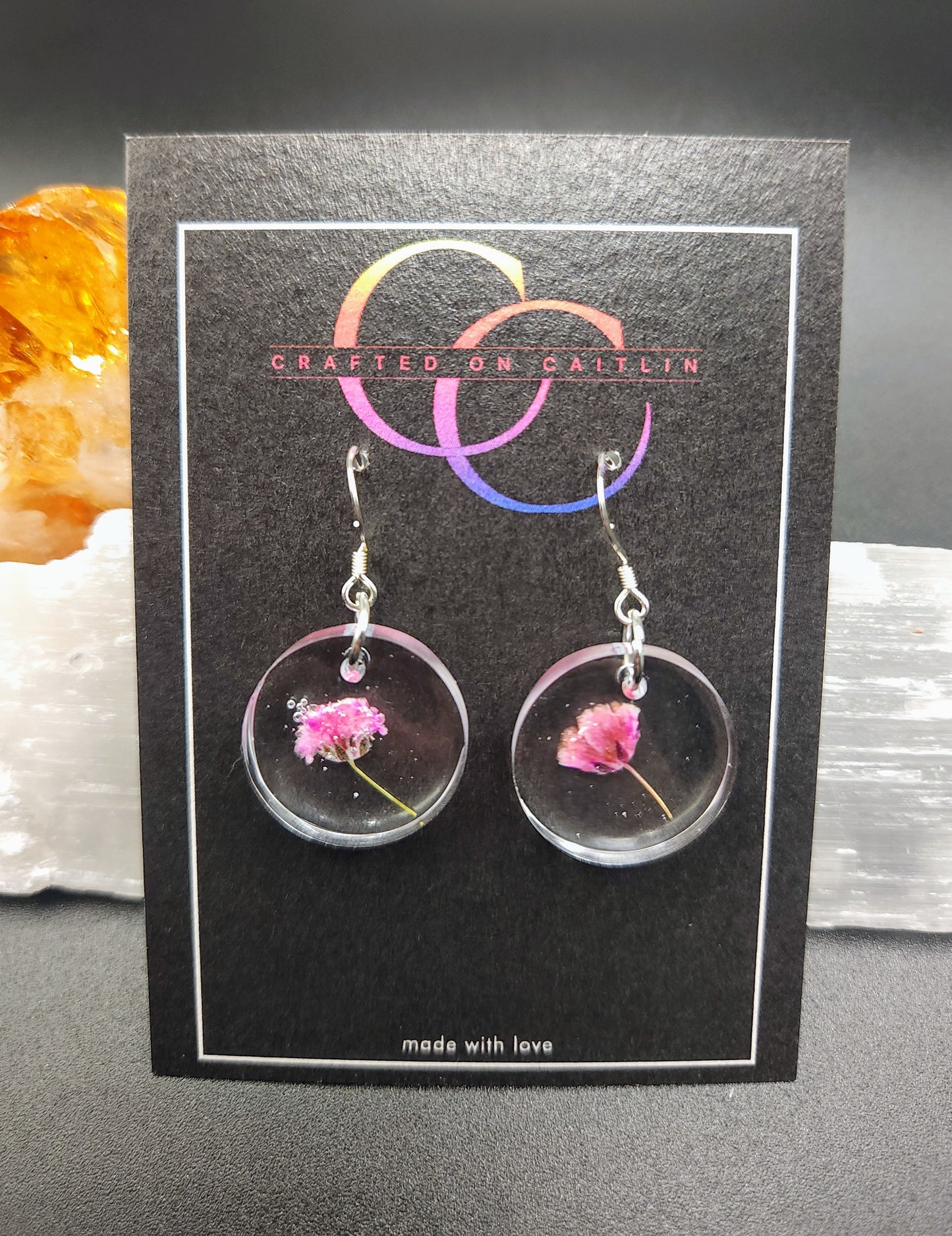 Small Pink Baby's Breath Dangles