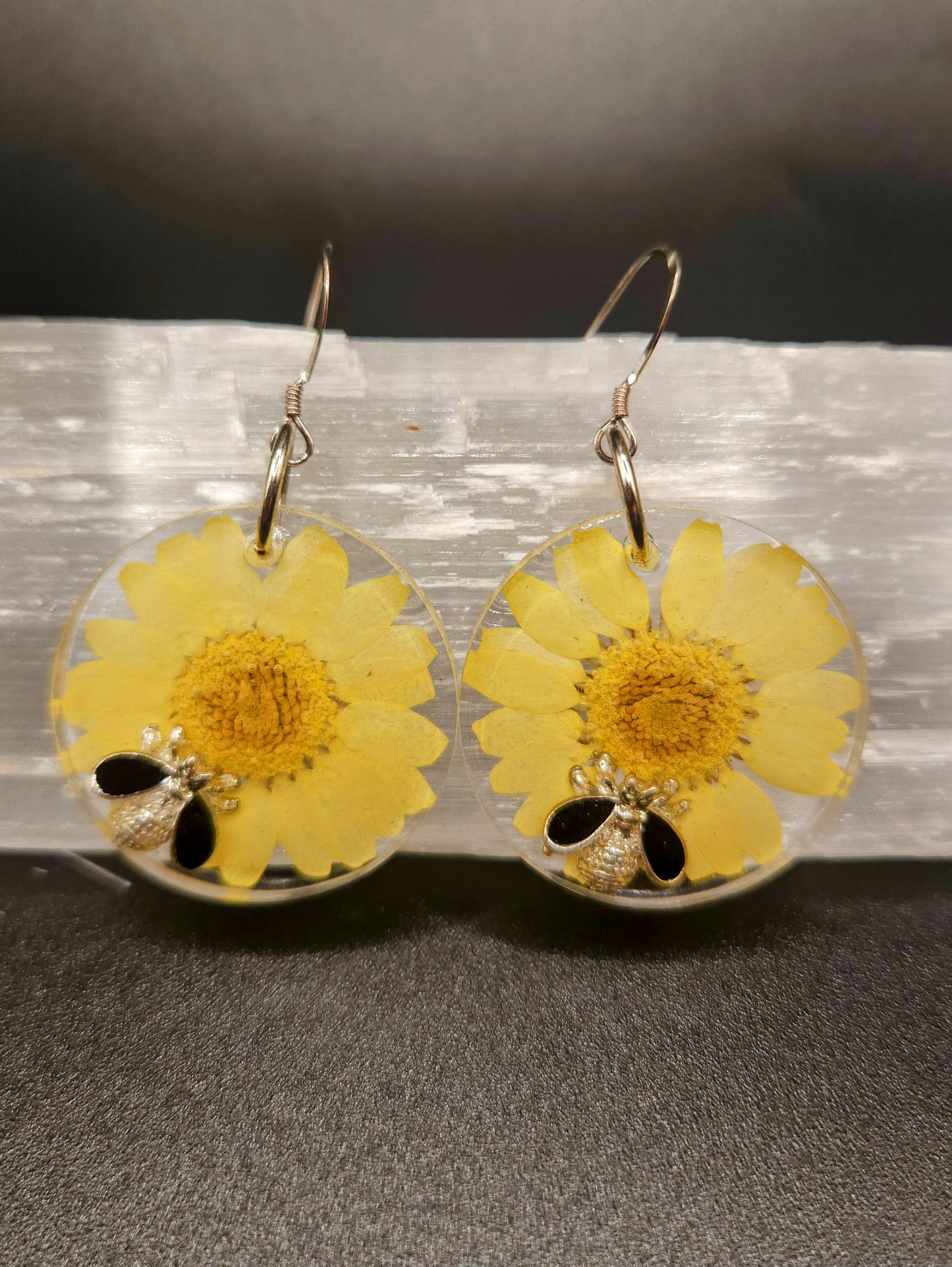 Yellow Daisy & Bee Dangles