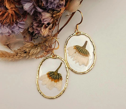 Daisy Oval Dangles