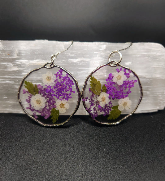 Winter Floral Dangles