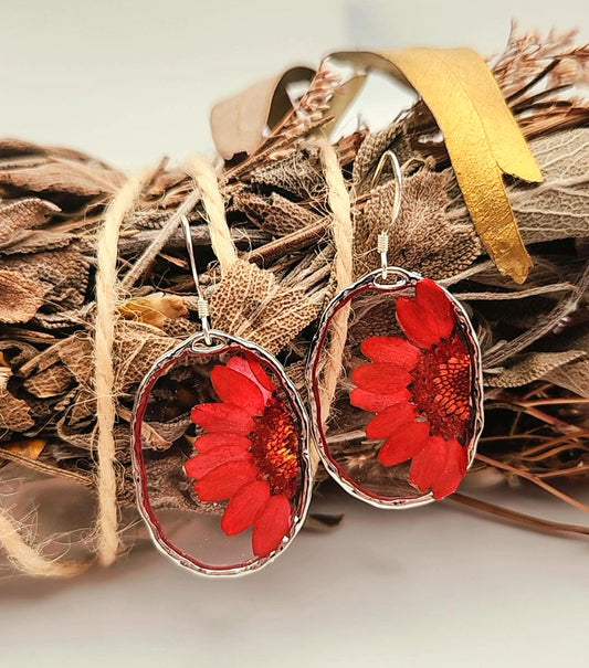 Daisy Oval Dangles