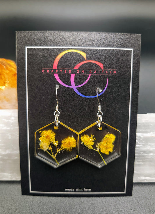 Baby's Breath Hex Dangles