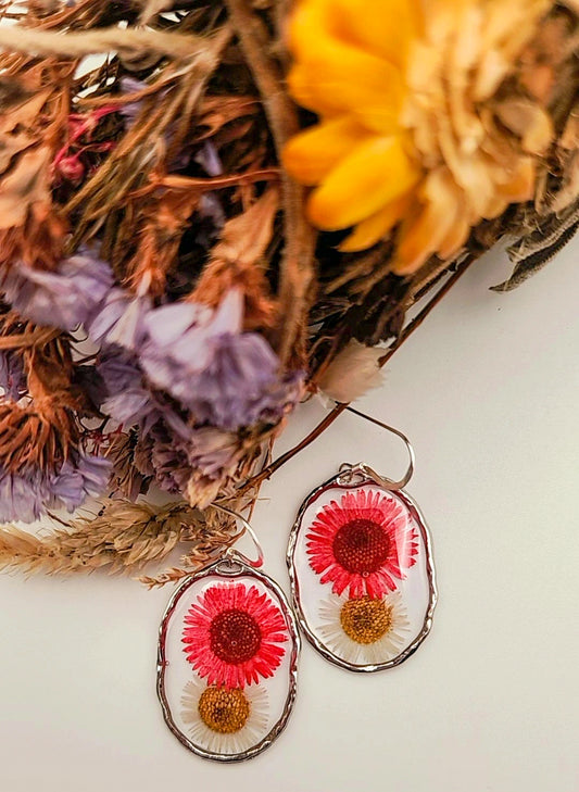 Daisy Oval Dangles
