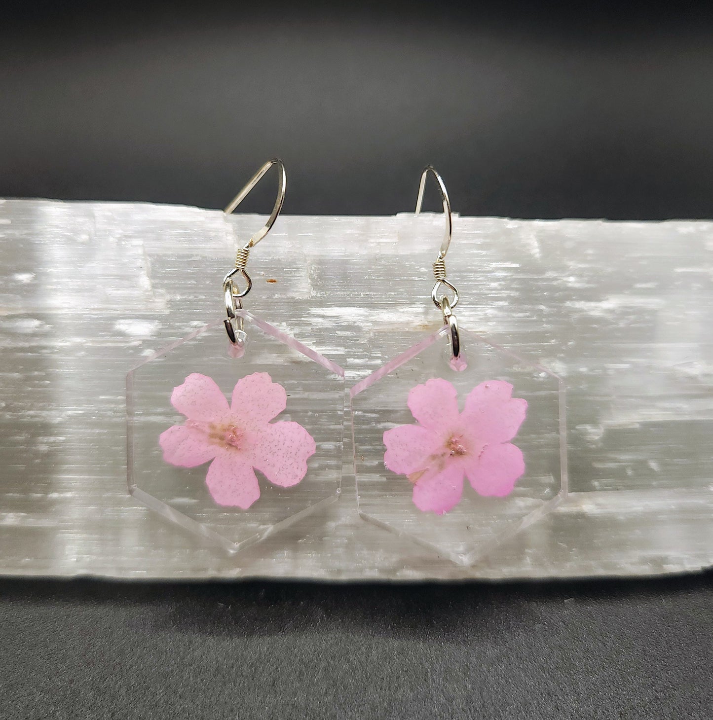 Pink Hex Verbena Dangles